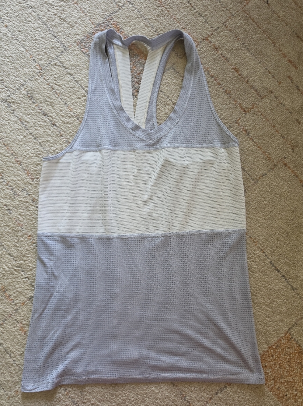 Lululemon Pedal to the Medal Singlet Silver Fox Angel Wing Racerback Tank